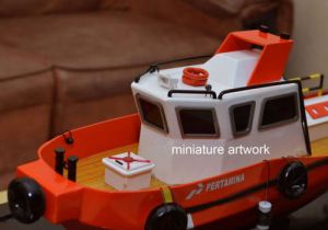 Miniatur Kapal Crewboat MB Talawang